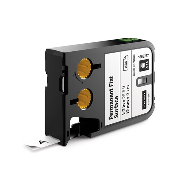 Dymo 1868737 XTL cartouche d'étiquettes permanentes 12 mm (d'origine) - noir sur blanc 089030 - 1
