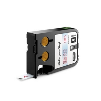 Dymo 1868746 XTL étiquettes vinyle - rouge sur transparent 12 mm (d'origine) 088894