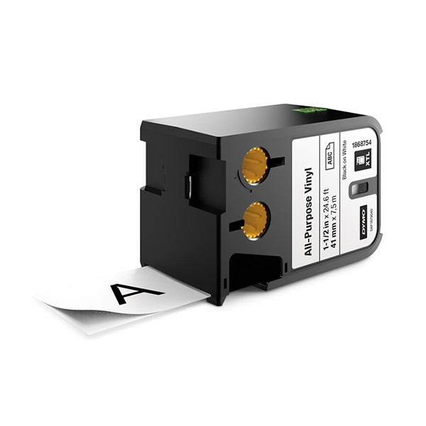 Dymo 1868754 XTL étiquettes vinyle 41 mm (d'origine) - noir sur blanc 088974 - 1