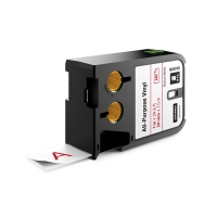 Dymo 1868758 XTL bande vinyle 24 mm (d'origine) - rouge sur blanc 088950