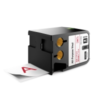 Dymo 1868760 XTL étiquettes vinyle 54 mm (d'origine) - rouge sur blanc 089002