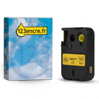 Dymo 1868771 XTL ruban adhésif vinyle 12 mm (marque 123encre) - noir sur jaune 088905