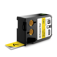Dymo 1868773 XTL étiquettes vinyle 24 mm (d'origine) - noir sur jaune 088956