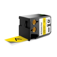 Dymo 1868774 XTL étiquettes vinyle 41 mm (d'origine) - noir sur jaune 088982
