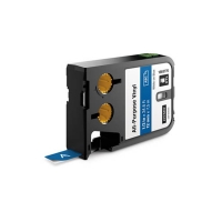 Dymo 1868776 XTL étiquettes vinyle 12 mm (d'origine) - blanc sur bleu 088906