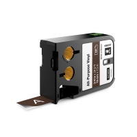 Dymo 1868787 XTL étiquettes vinyle 19 mm (d'origine) - blanc sur marron 088936
