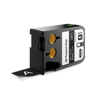 Dymo 1868798 XTL étiquettes vinyle 24 mm (d'origine) - blanc sur noir 088966