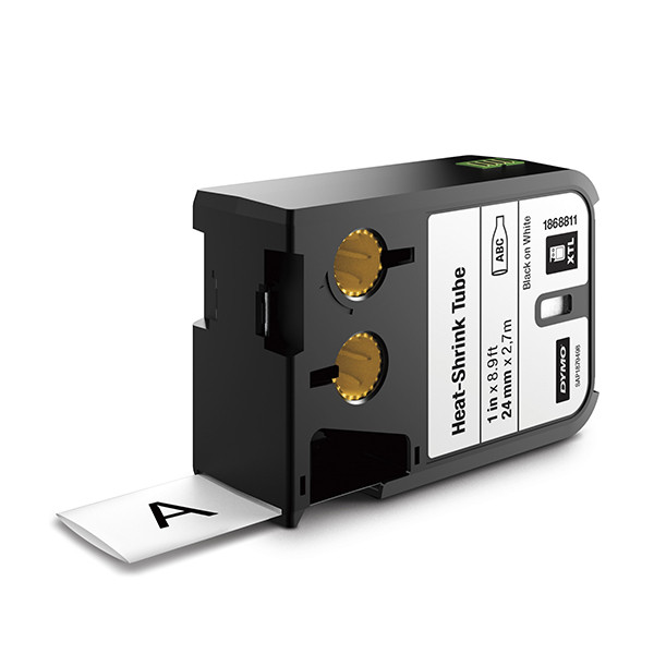 Dymo 1868811 XTL étiquettes pour gaines thermorétractables 24 mm (d'origine) - noir sur blanc 089044 - 1