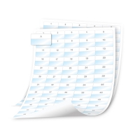 Dymo 1908555 XTL feuilles d'étiquettes plastifiées prédécoupées 41 x 23 mm (d'origine) 089114