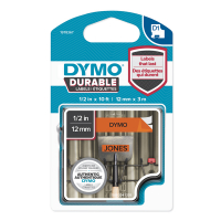 Dymo 1978367 ruban d'étiquettes 12 mm (d'origine) - noir sur orange 089134
