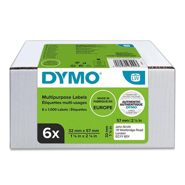 Dymo 2093094 étiquettes multifonction amovibles 6 rouleaux 11354 (d'origine) 089162 - 1