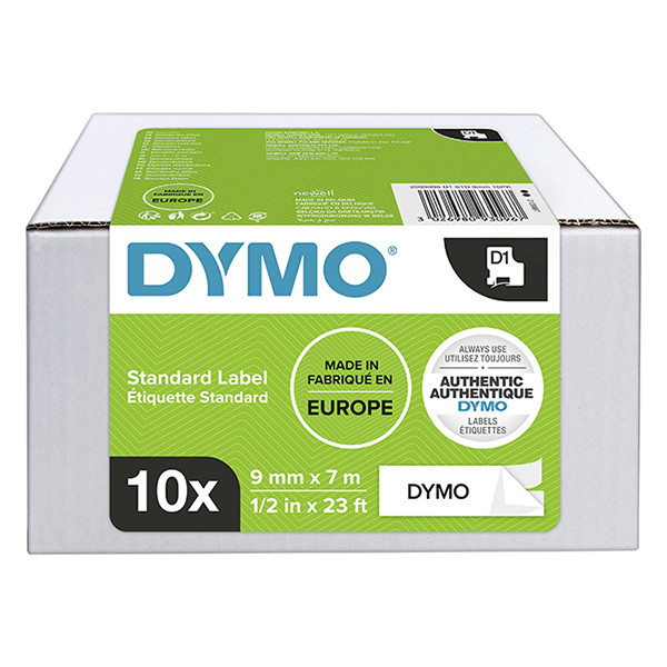 Dymo 2093096 ruban 9 mm 10 rubans 40913 (original) - noir sur blanc 089166 - 1