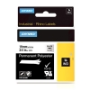 Dymo 622290 IND Rhino ruban d'étiquettes permanentes polyester 19 mm (d'origine) - noir sur transparent 088680 - 1