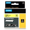 Dymo S0718090/18491 IND Rhino ruban d'étiquettes nylon flexible 19 mm (d'origine) - noir sur jaune 088722 - 1