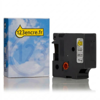 Dymo S0718200/18487 IND Rhino ruban d'étiquettes permanentes polyester 19 mm (marque 123encre) - noir sur métallique 088691