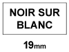 Dymo S0718220/18484 IND Rhino ruban d'étiquettes permanentes polyester 19 mm (marque 123encre) - noir sur blanc 088671 - 1