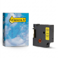 Dymo S0718290/18054 IND Rhino ruban thermorétractable 9 mm (marque 123encre) - noir sur jaune 088707