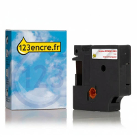 Dymo S0720520/45012 ruban d'étiquettes 12 mm (marque 123encre) - rouge sur transparent 088205