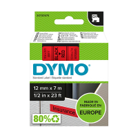 Dymo S0720570/45017 ruban d'étiquettes 12 mm (d'origine) - noir sur rouge 088214