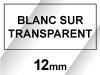 Dymo S0720600/45020 ruban 12 mm (marque 123encre) - blanc sur transparent 088221 - 1