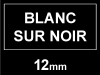 Dymo S0720610/45021 ruban d'étiquettes 12 mm (marque 123encre) - blanc sur noir 088223 - 1