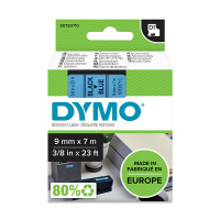 Dymo S0720710/40916 ruban d'étiquettes 9 mm (d'origine) - noir sur bleu 088112