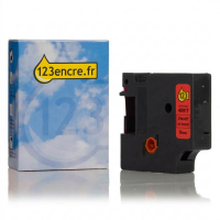 Dymo S0720720/40917 ruban d'étiquettes 9 mm (marque 123encre) - noir sur rouge 088115