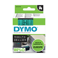 Dymo S0720740/40919 ruban d'étiquettes 9 mm (d'origine) - noir sur vert 088118