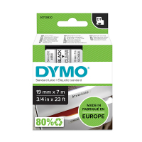 Dymo S0720820/45800 ruban d'étiquettes 19 mm (d'origine) - noir sur transparent 088400