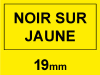 Dymo S0720880/45808 ruban 19 mm (marque 123encre) - noir sur jaune 088413 - 1