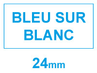 Dymo S0720940 / 53714 ruban d'étiquettes 24 mm (marque 123encre) - bleu sur blanc 088425 - 1