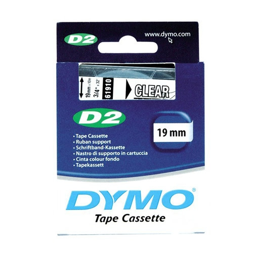 Dymo S0721140/61910 ruban d'étiquettes 19 mm (d'origine) - transparent 088810 - 1