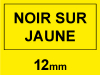 Dymo S0721620/91202 ruban d'étiquettes plastique 12 mm (marque 123encre) - jaune 088305 - 1