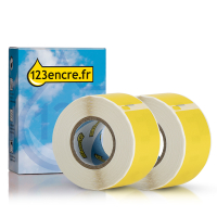 Dymo S0722370 / 99010 étiquettes d'adresse 2 rouleaux jaunes (marque 123encre) 089357