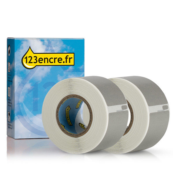 Dymo S0722370 / 99010 étiquettes d'adresse 2 rouleaux (marque 123encre) - argent 089358 - 1