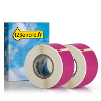 Dymo S0722370 / 99010 étiquettes d'adresse 2 rouleaux (marque 123encre) - rose 089364