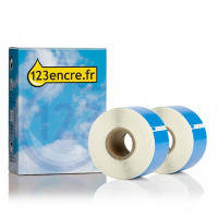Dymo S0722400 / 99012 étiquettes d'adresse larges 2 rouleaux (marque 123encre) - bleu 089270