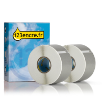 Dymo S0722400 / 99012 larges étiquettes d'adresse 2 rouleaux (marque 123encre) - argent 089368