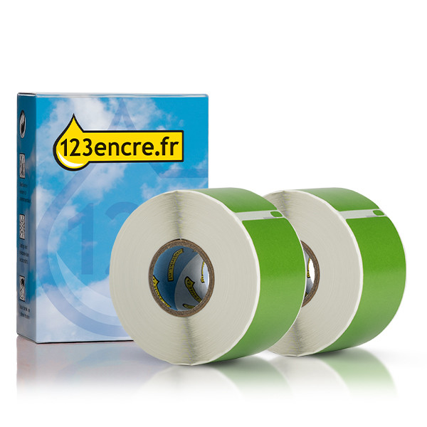 Dymo S0722400 / 99012 larges étiquettes d'adresse 2 rouleaux (marque 123encre) - vert 089365 - 1