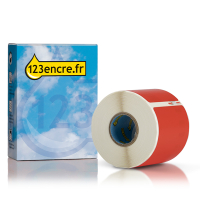 Dymo S0722430 / 99014 étiquettes d'expédition et badges (marque 123encre) - rouge 089371