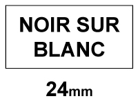 Dymo S0773830/1734523 IND Rhino ruban d'étiquettes polyester permanent 24 mm (marque 123encre) - noir sur blanc 088673