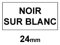 Dymo S0773860/1734821 IND Rhino ruban d'étiquettes auto-laminées noir sur blanc 24 mm (marque 123encre) 088731 - 1