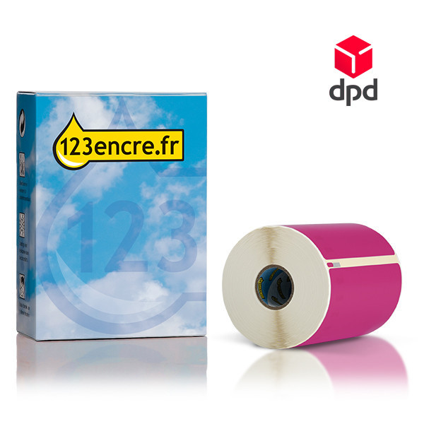 Dymo S0904980 étiquettes d'expédition DPD extra larges (marque 123encre) - rose 653398 - 1