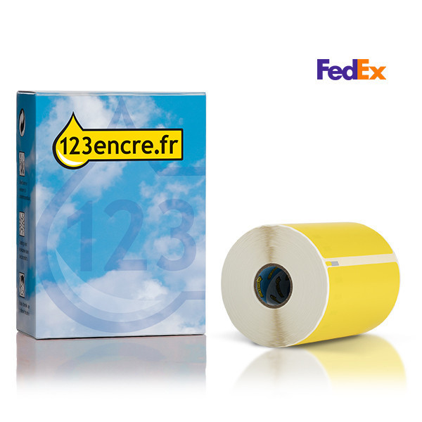 Dymo S0904980 étiquettes d'expédition FedEx extra larges (marque 123encre) - jaune 653277 - 1