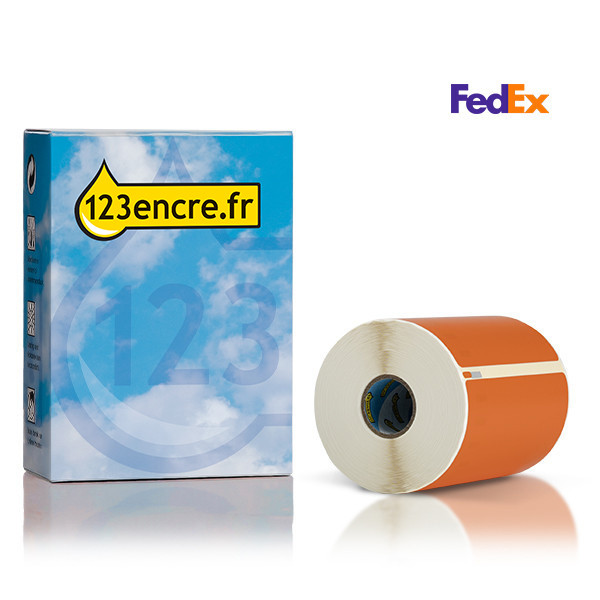 Dymo S0904980 étiquettes d'expédition FedEx extra larges (marque 123encre) - orange 653275 - 1
