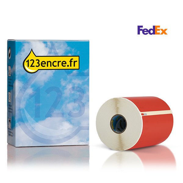 Dymo S0904980 étiquettes d'expédition FedEx extra larges (marque 123encre) - rouge 653281 - 1