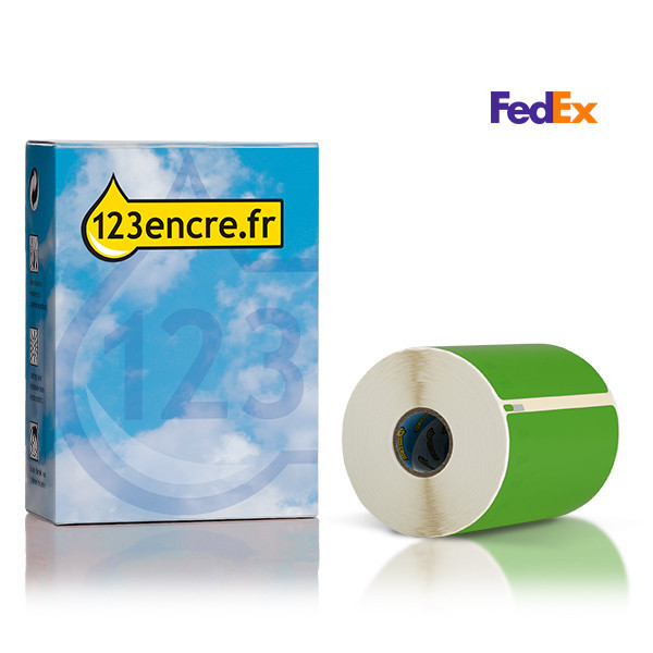 Dymo S0904980 étiquettes d'expédition FedEx extra larges (marque 123encre) - vert 653282 - 1