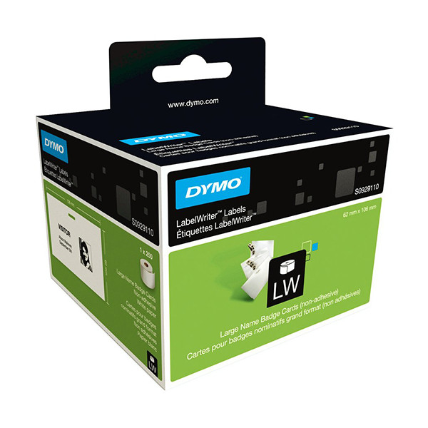 Dymo S0929110 étiquettes de carte de rendez-vous non adhésives (d'origine) 088554 - 1