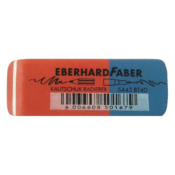 Eberhard Faber gomme - rouge/bleu 035191 - 1