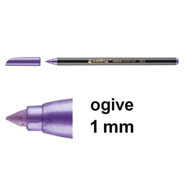 Edding 1200 feutre de coloriage (1 mm - ogive) - violet métallisé 239339 - 1